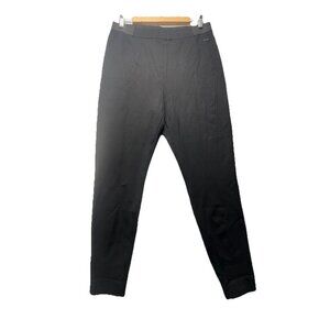 Tahari Women's Pants Size Large Black Ponte Knit Stretch Elastic Waist Classic